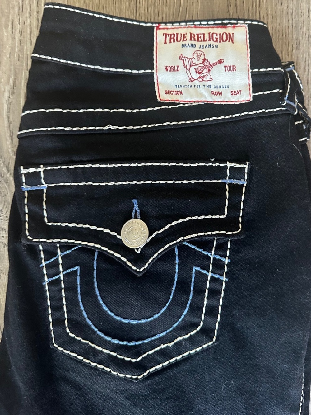 True Religion Black Denim Jenny Curvy mid rise skinny Jean